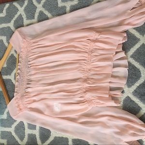 Pink sheer blouse